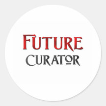 Future Curator Round Stickers