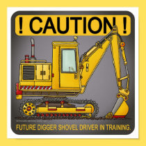 Future Digger Shovel Driver Poster Print posters
