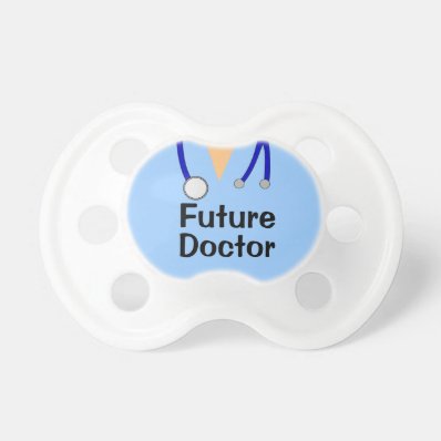 Future Doctor Scrubs Funny Baby Binkie Pacifier BooginHead Pacifier