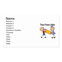 Future Famous Author Business Card Template