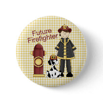 Future Fighterfighter Girl buttons by naturetees Future Fighterfighter Girl buttons