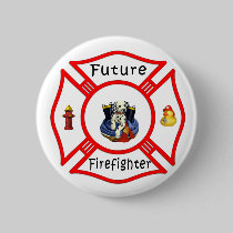 Future Firefighter Baby Button buttons