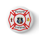 Future Firefighter Baby Button