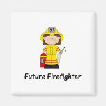 future firefighter (girl) fridge magnet
