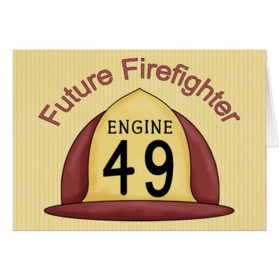 future Firefighter Hat Greeting Cards by naturetees