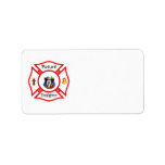 Future Firefighter Red Maltese Address Label