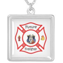 Future Firefighter Red Maltese Necklaces