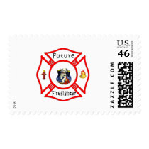 Future Firefighter Red Maltese postage