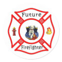 Future Firefighter Red Maltese stickers by bonfirefirefighters Future Firefighter Red Maltese stickers