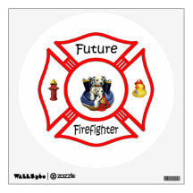 Future Firefighter Red Maltese Wall Graphic