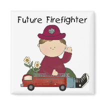 Future Firefighter Tshirts and Gifts magnets by toddlersplace Future Firefighter Tshirts and Gifts magnets