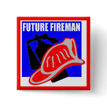 Future Fireman Buttons by halloween_tshirts Future Fireman Buttons