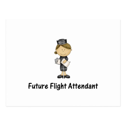 future flight attendant postcard Zazzle
