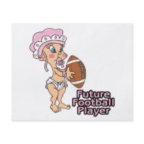 future football player baby girl full color flyer