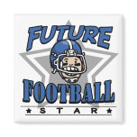 Future Football Star Blue Helmet Magnet
