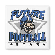 Future Football Star Blue Helmet Magnet