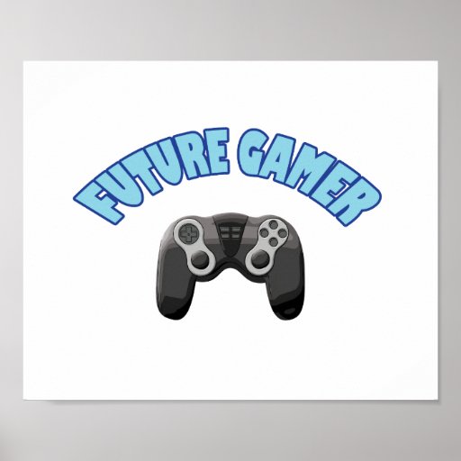 Future Gamer - Blue & Controller Print