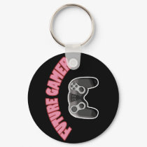 Future Gamer - Red & Controller keychains by thefrozenduck Future Gamer - Red & Controller keychains