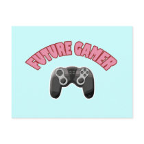 Future Gamer - Red & Controller postcards by thefrozenduck Future Gamer - Red & Controller postcards