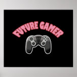 Future Gamer - Red &amp; Controller Print