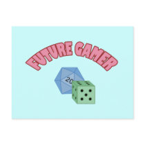 Future Gamer - Red & Dice postcards