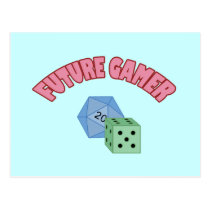 Future Gamer - Red & Dice postcards