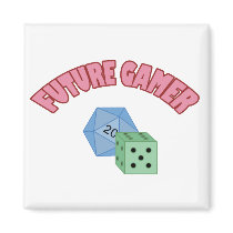 Future Gamer - Red & Dice magnets