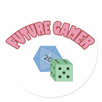 Future Gamer - Red & Dice stickers