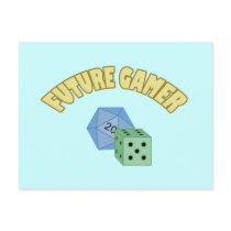 Future Gamer - Yellow & Dice postcards
