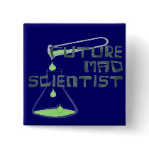 Future Mad Scientist Pinback Button
