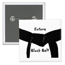 Future Martial Arts Black Belt Pin Back Button