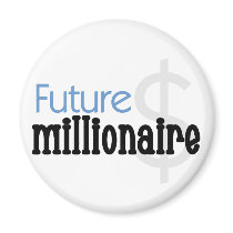 Future Millionaire - Blue Tshirts and Gifts Fridge Magnets