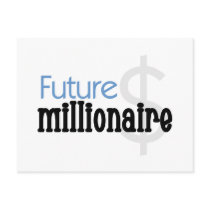 Future Millionaire - Blue Tshirts and Gifts Postcard