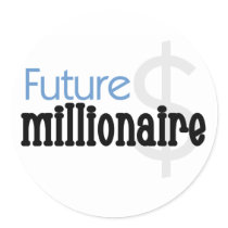 Future Millionaire - Blue Tshirts and Gifts Stickers