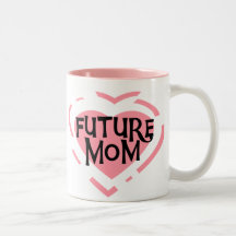 Future Mom Pink Heart Tshirts and Gifts Mug