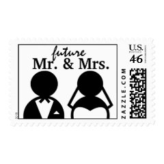 Future Mr and Mrs Bride and Groom Wedding Stamps