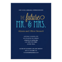 Future Mr and Mrs Rehearsal Dinner /Wedding Shower Personalized Invitations