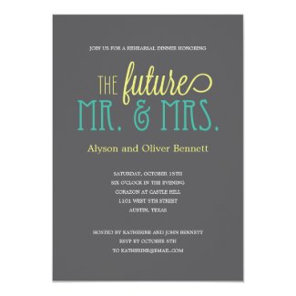 Future Mr and Mrs Rehearsal Dinner /Wedding Shower Custom Invitations