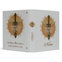Future Nurse Caduceus binders