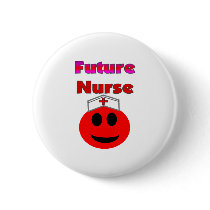 "Future Nurse" Smiley with Nurse Cap Gifts buttons by gailg1957 "Future Nurse" Smiley with Nurse Cap Gifts buttons