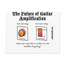 Future Of Guitar Amplification on White postcards