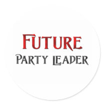 Future Party Leader stickers by jobshirt Future Party Leader stickers