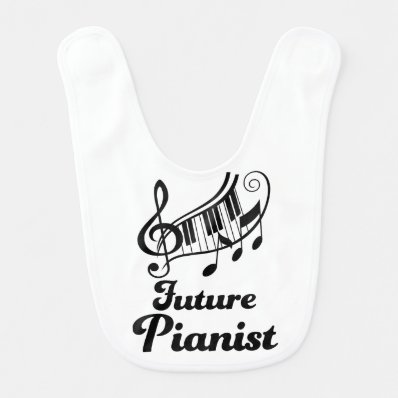 Future Pianist music baby bib