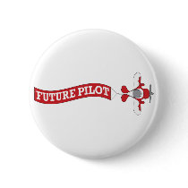 Future Pilot - Plane with Banner buttons by cdandc Future Pilot - Plane with Banner buttons