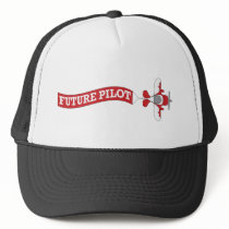 Future Pilot - Plane with Banner Trucker Hats