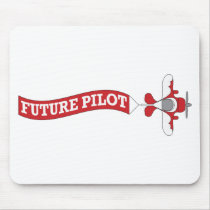 Future Pilot - Plane with Banner Mouse Mat