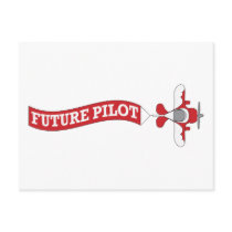 Future Pilot - Plane with Banner Postcard