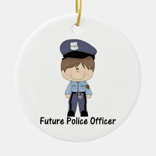 future police officer boy double sided ceramic round future police officer boy double sided ceramic round