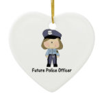 future police officer (girl) ornaments