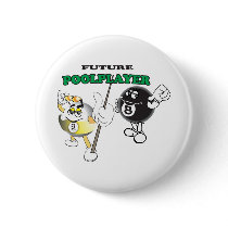 Future Pool Player Pinback Button